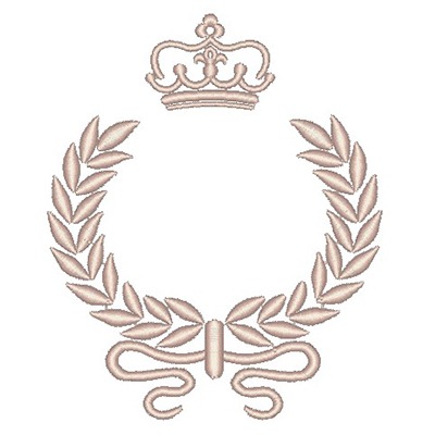 Matriz de matriz Matriz De Bordado Ramos Com Coroa 10 Cm
